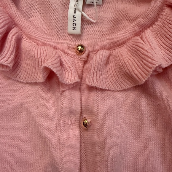 Pink Ruffled Kids Cardigan - Picture 3 of 3